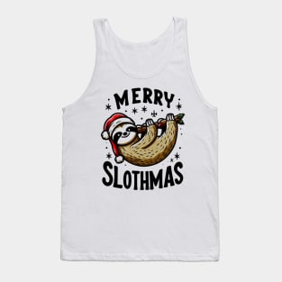 Christmas Sloth Lover Merry Slothmas Funny Xmas Gift Tank Top